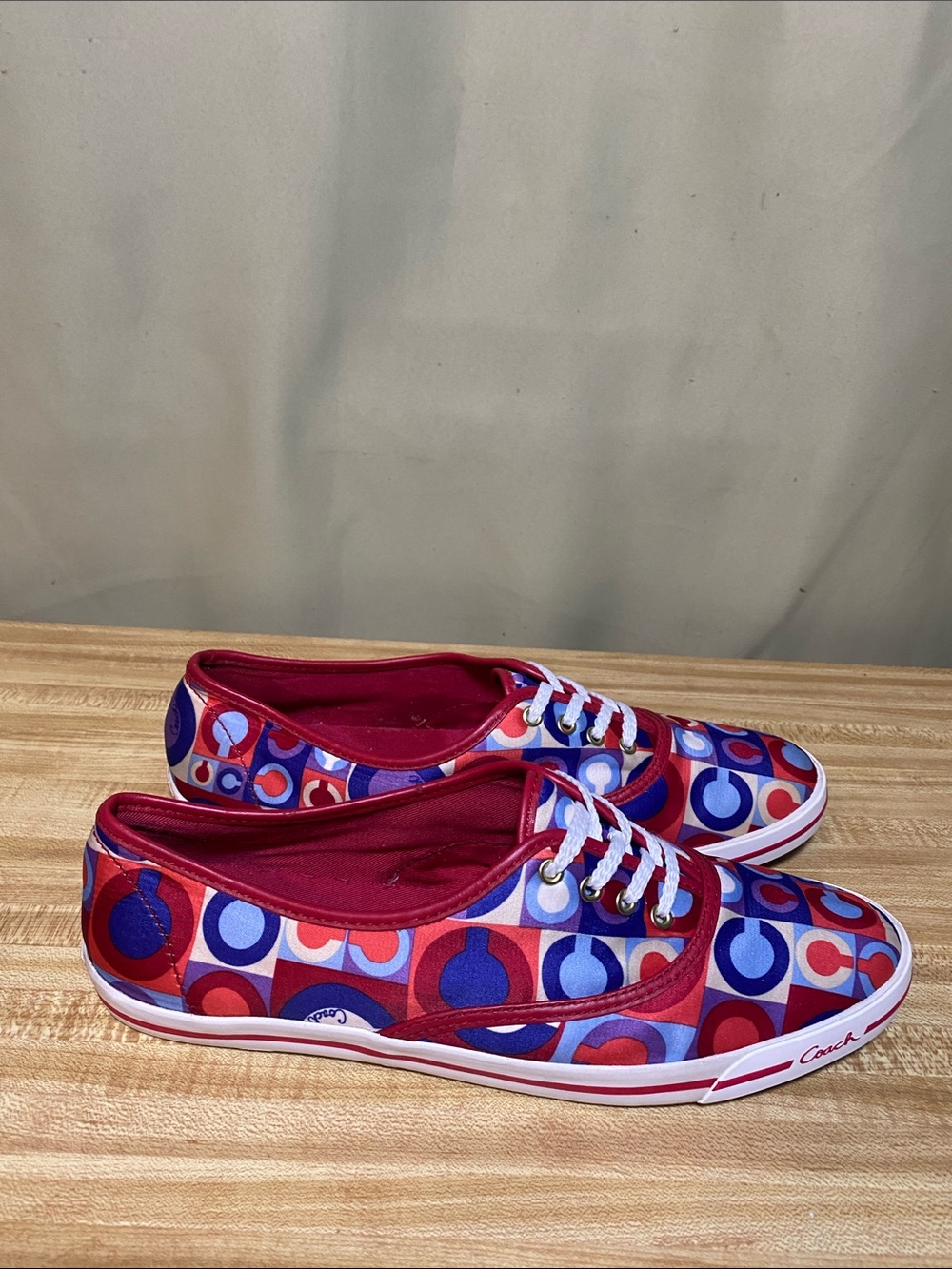 Coach Signature  Women’s Audrina  Muti-Colored Patterned Sneakers WMNS 8.5 B